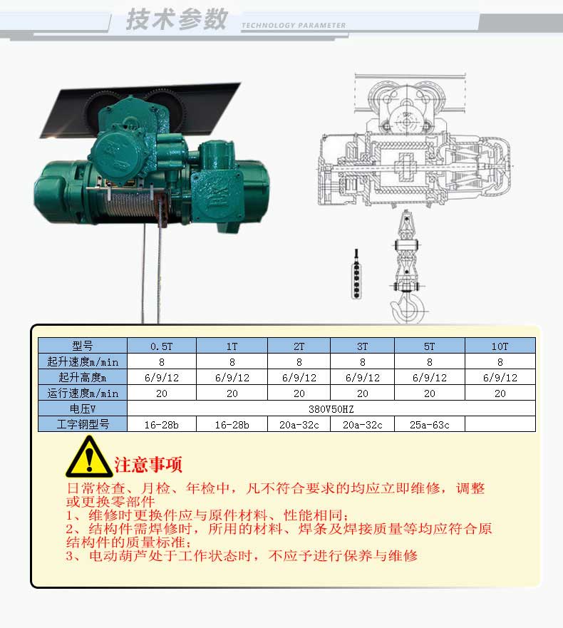 1噸鋼絲繩防爆電動葫蘆價(jià)格